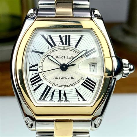 cartier mens gold watch|cartier gold watch price.